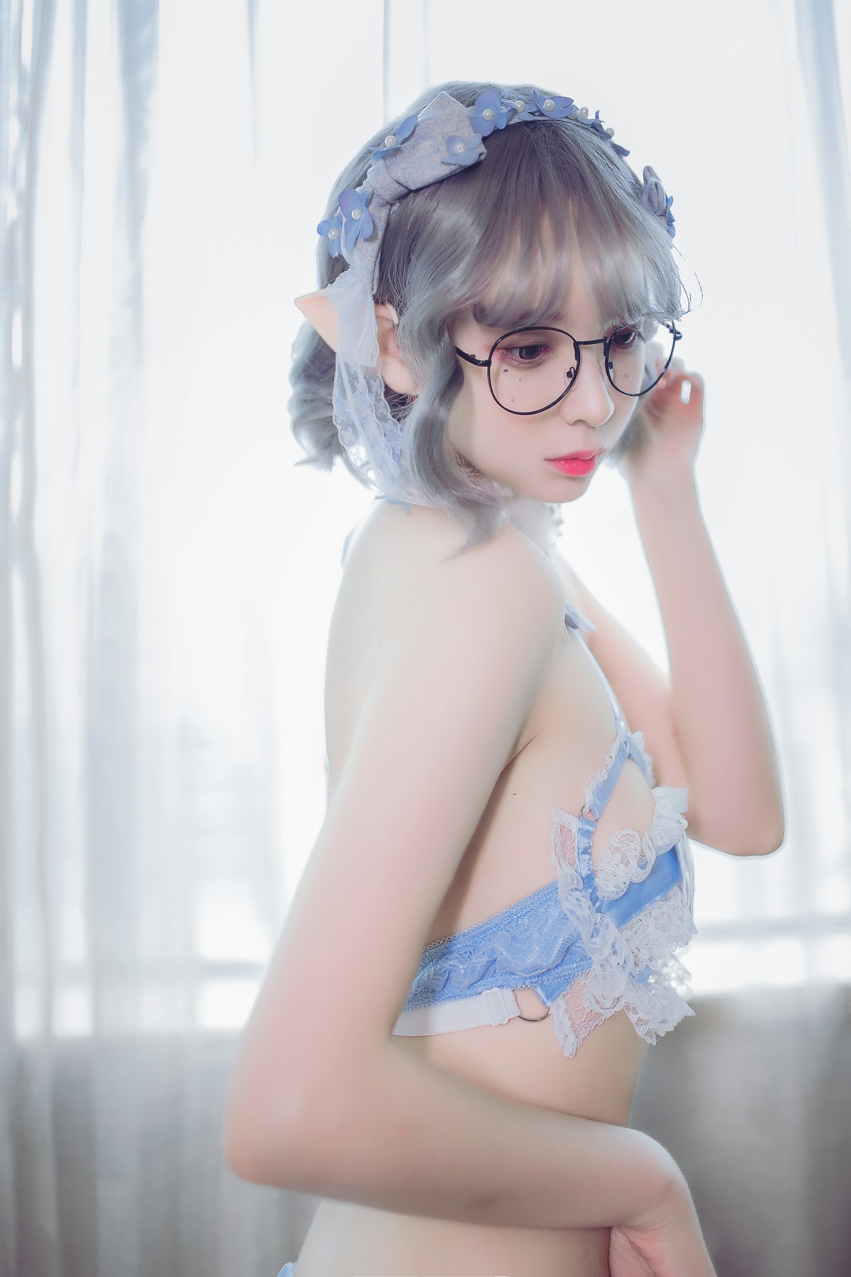 [Cosplay]疯猫ss – 蓝色精灵